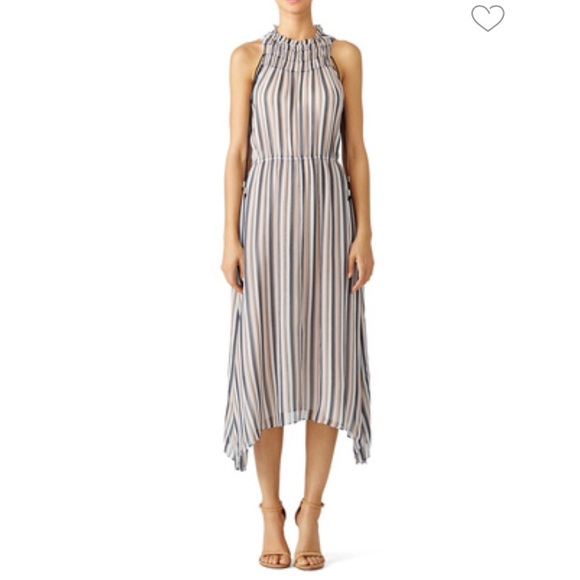 10 Crosby Derek Lam Dresses & Skirts - Long Striped Handkerchief Dress